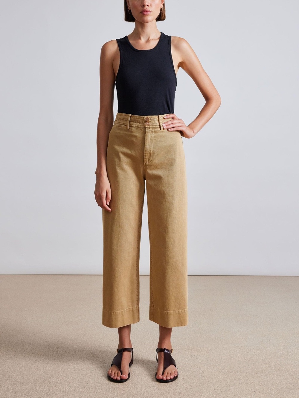 Apiece Apart Chino Merida Wide Leg Pant Camel size 6